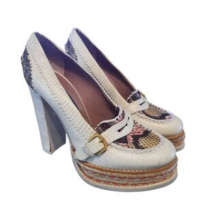 Tommy Hilfiger Collection Leather Platform Pumps Retro